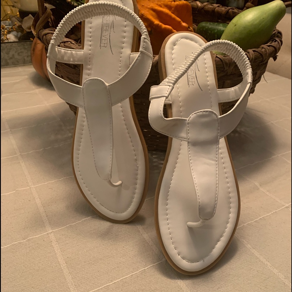 New White SHIBEVER Sandals